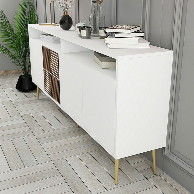 Dulap Millano 1 (alb + auriu)