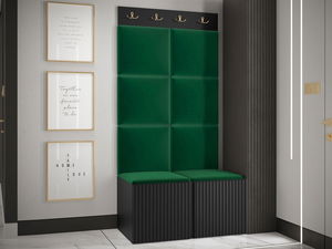 Mobilier hol Tewarota Slim IV (Negru + Verde) 