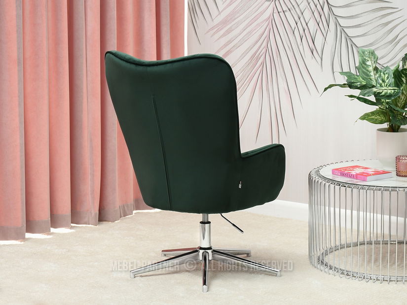 Fotel Truni (zöld + króm)