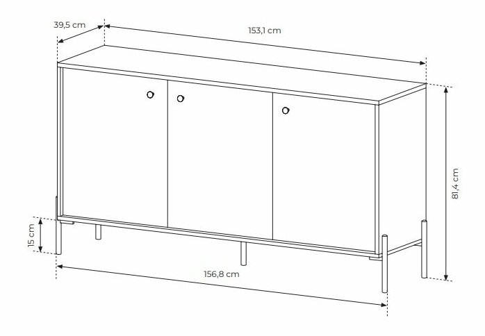 Dulap Scandia 3D (Stejar scandi + jedlička scandi)