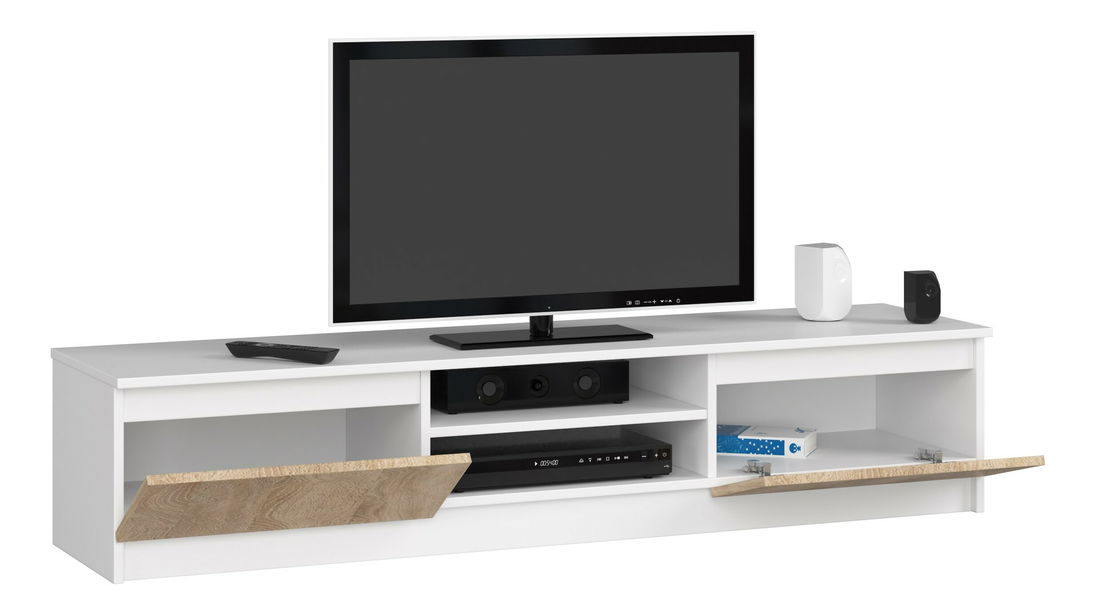 TV asztal Katalina (fehér + szonoma tölgy)