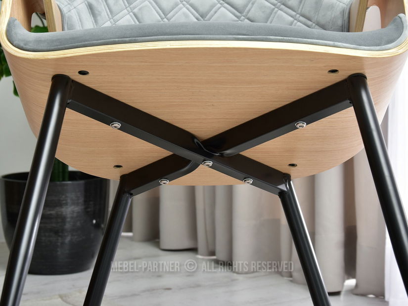 Stolica Rolf K (hrast sivi + crna)