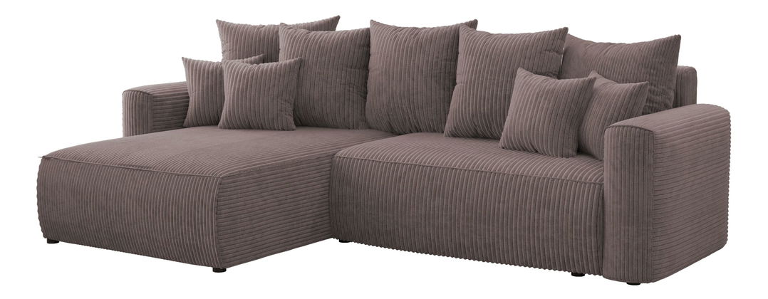 Rohová sedačka Baria (L) (tmavohnedá)