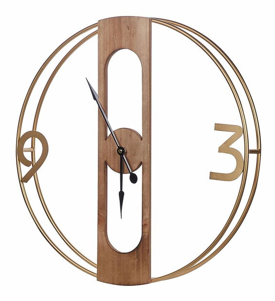 Ceas de perete ø 50 cm Mulza (lemn deschis)