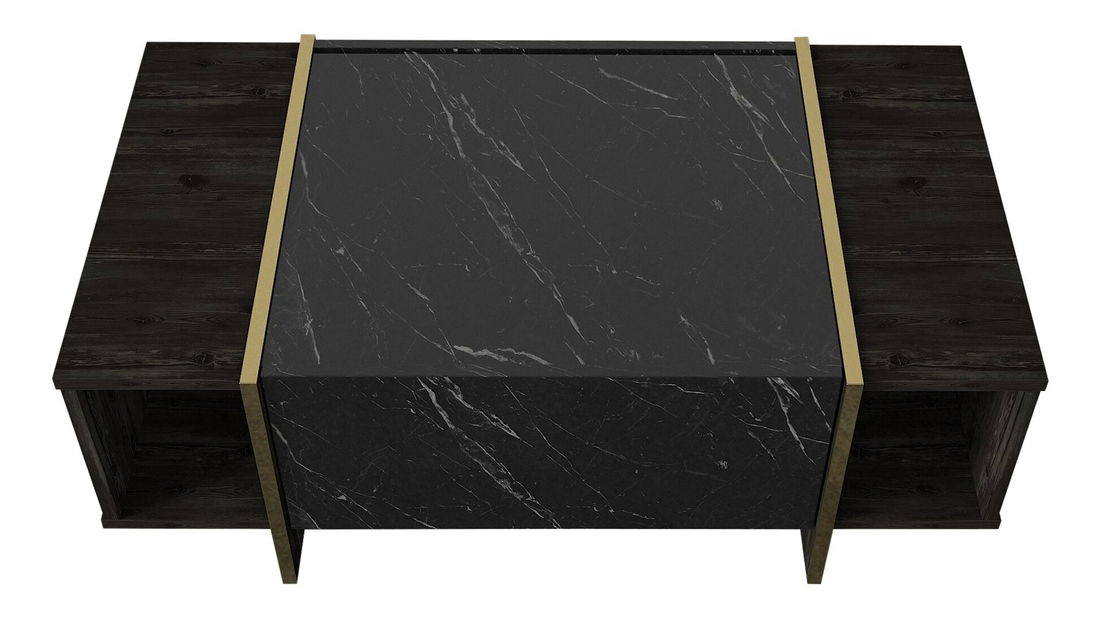 Set za dnevni boravak Vivaldi (crna + zlatna)