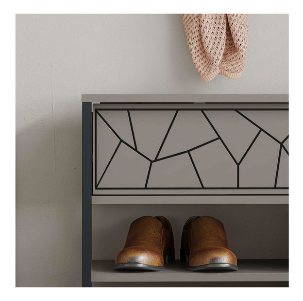 Skrinka na topánky Ingola (svetlá mokka) 