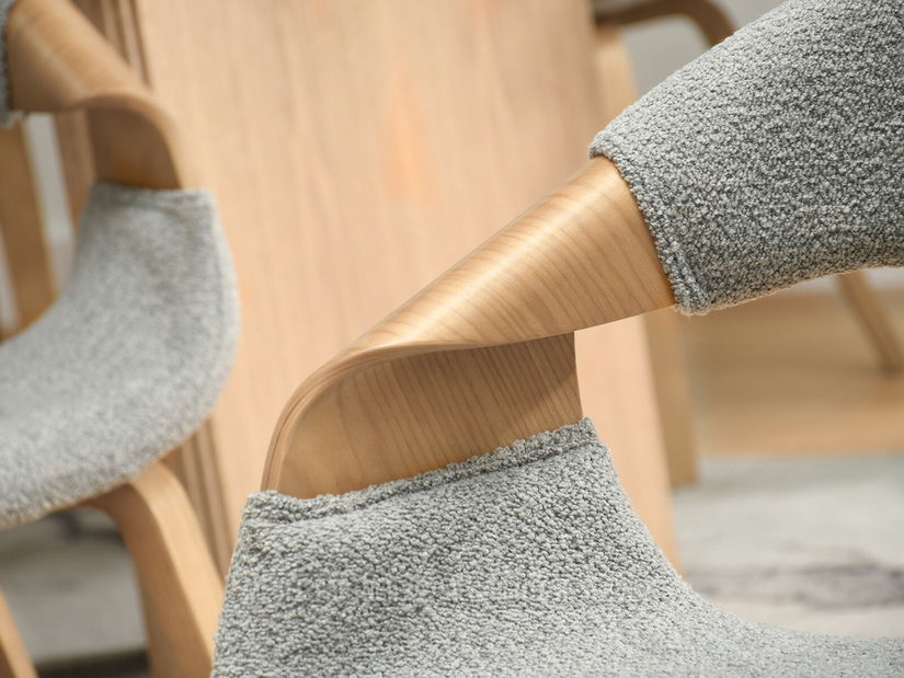 Stolička Kurt (dub sivý + dub)