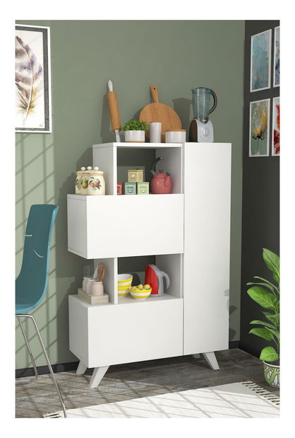 Botník (skrinka na topánky) Nudasa (biela)