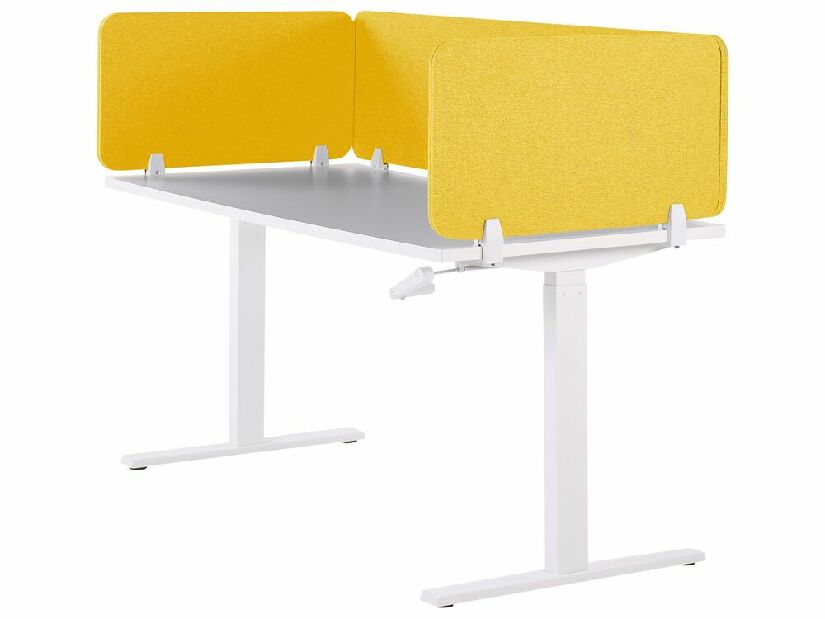 Pregrada za radni stol 180 x 40 cm Walda (žuta) 
