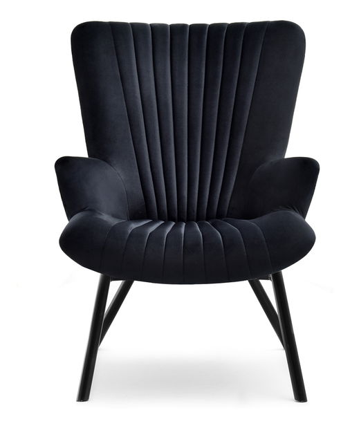 Dizajnové kreslo Lanzaris (čierna + zlatá)