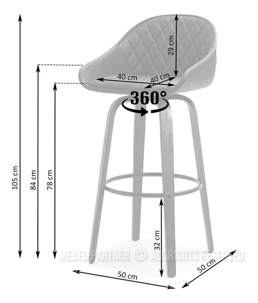 Stolička Hypo (orech tmavý)