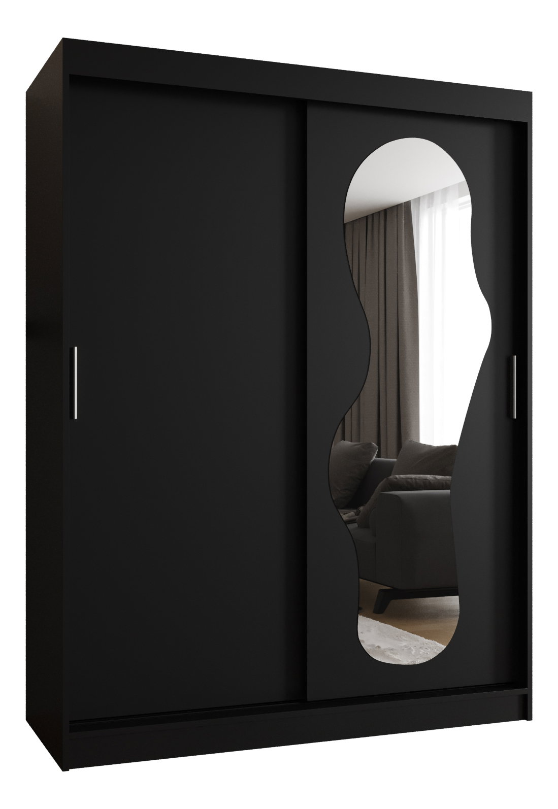 Šatníková skriňa 150 cm Ulta (čierna)