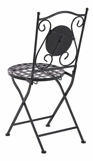 Set 2 buc scaune de grădină Cliff (negru)