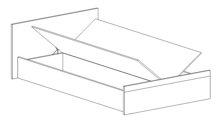 Manželská posteľ 160 cm Flamengo (s roštom a úl. priestorom)
