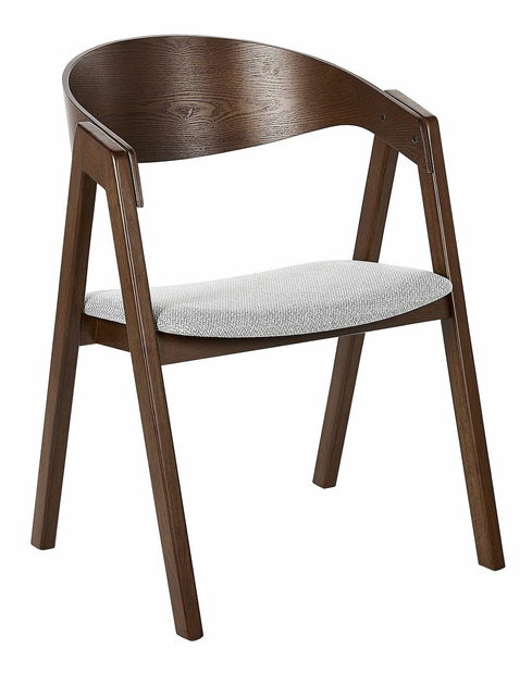 Set 2 buc scaune de sufragerie Yugo (lemn închis) 