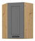 Dulap superior de bucătărie de colț Lucid 58 x 58 GN 90 1F (Stejar artisan + dustgrey)
