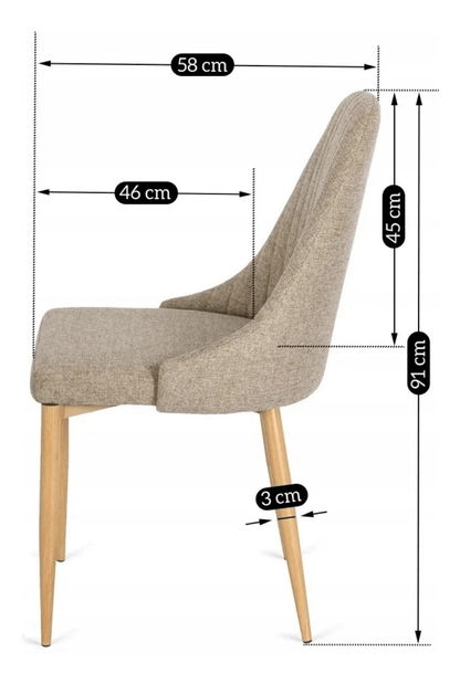 Étkezőszék Trasladal (bézs) 