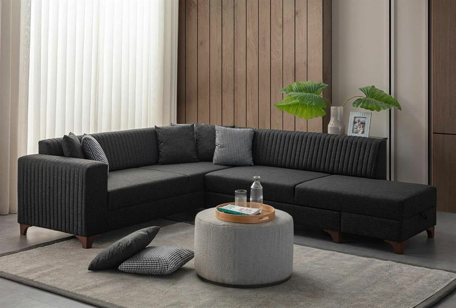 Rohová sedačka Westy (antracit) (P)