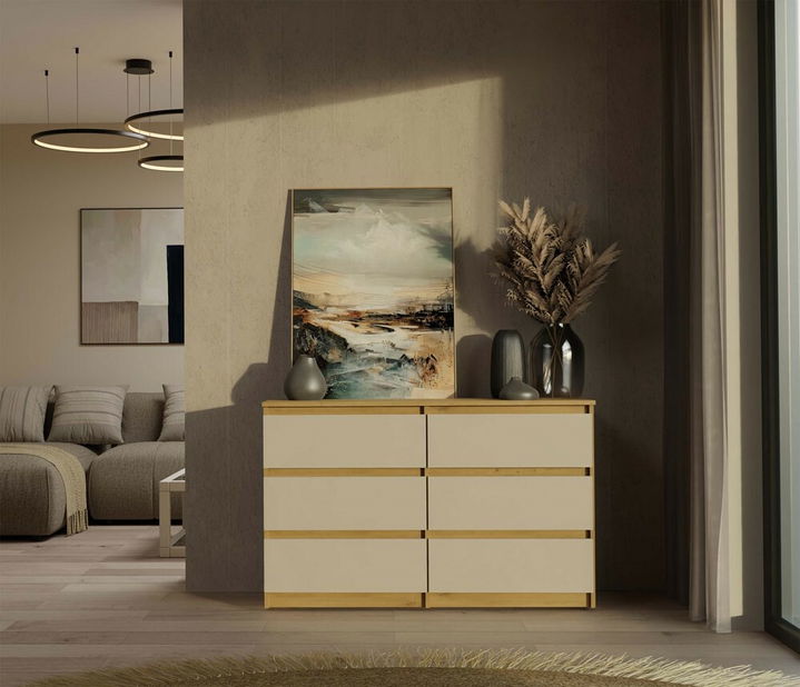 Komoda Musecalo 6 120 (antracit + kašmír)