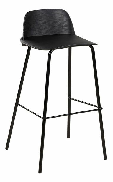 Set 4ks barových stoličiek Morza (čierna)