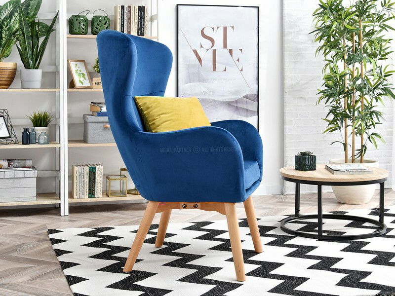 Kreslo Leto (námornícka + čierna)