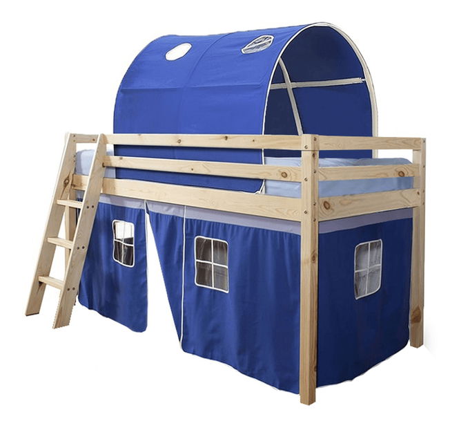 Emeletes ágy 90 cm Indigo (kék) (ágyráccsal)