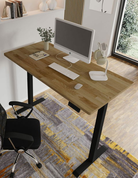 Masă PC electrică Natura 160 (Stejar + Negru)