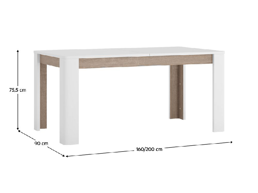 Egyszemélyes ágy 120 cm Topta Typ 43 120 (szonoma tölgy)