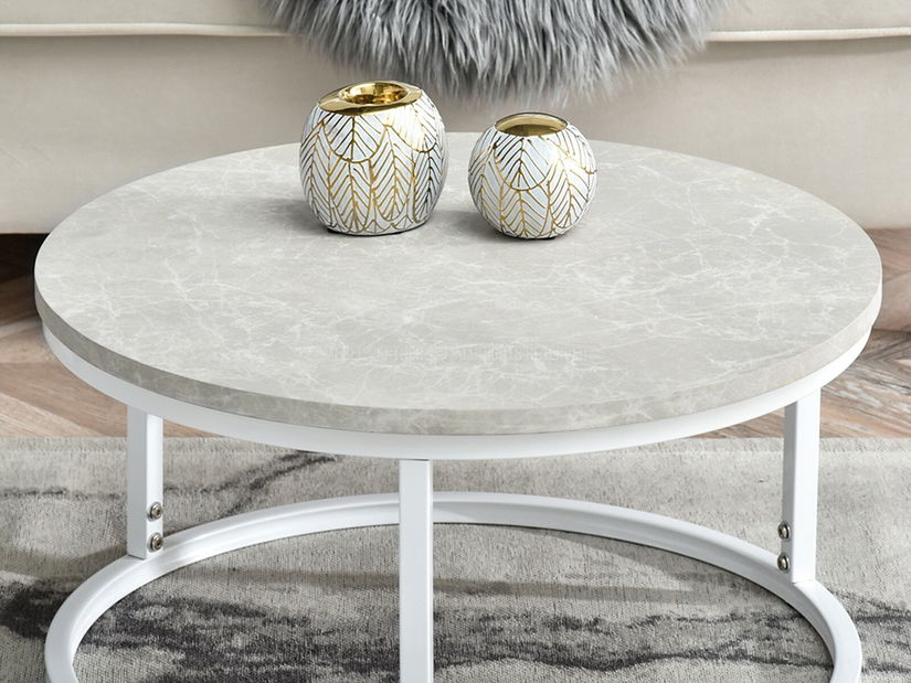 Konferenčný stolík Kolja Stolik S (sivá + biela)