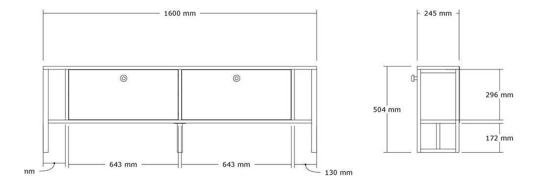 Masă TV/Dulap Satadu 2 (Nuc) 