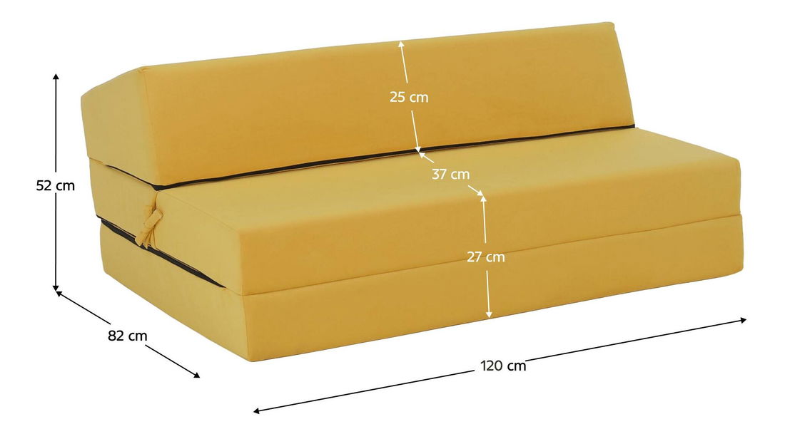 Fotoliu extensibil Viajado (galben) 