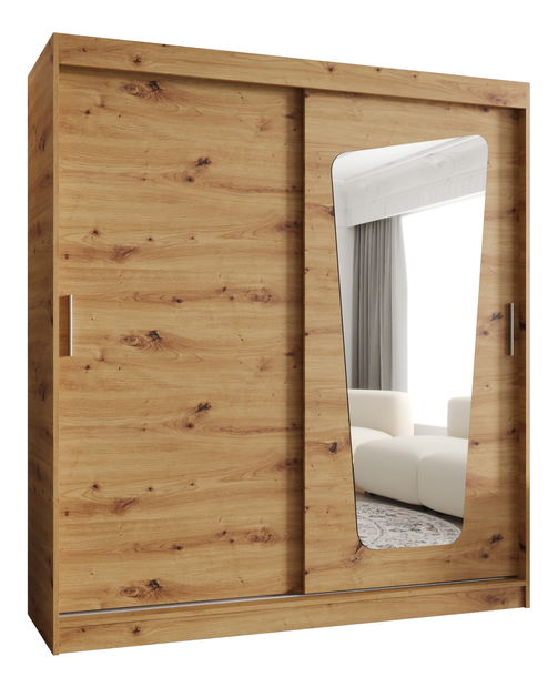 Dulap de haine 180 cm Mokka (Stejar artisan)