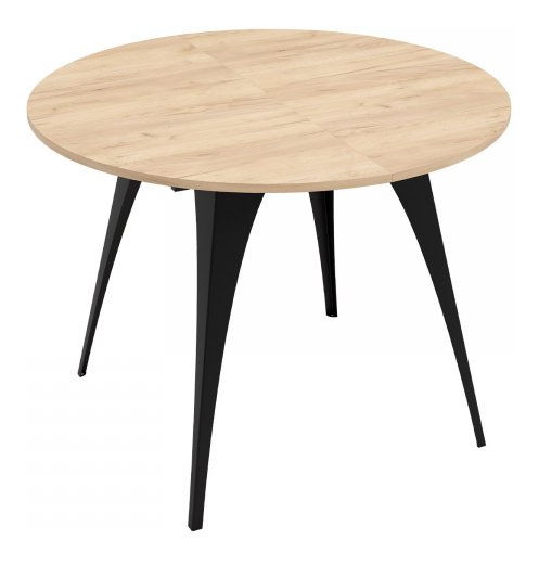 Jedálenský stôl Izzy 100 (čierna + dub craft zlatý)