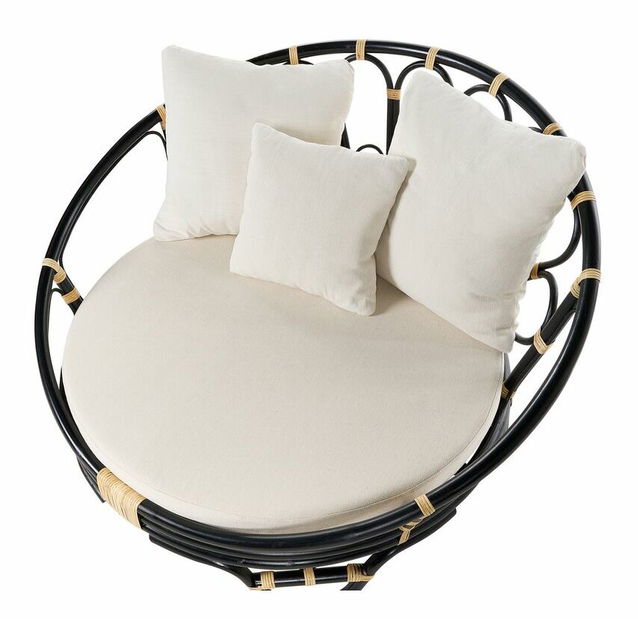 Set 2 buc fotolii de grădină Raeburn (negru) 