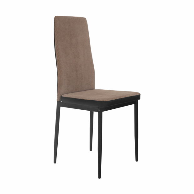 Scaun de sufragerie Enrico (maro deschis + negru) 