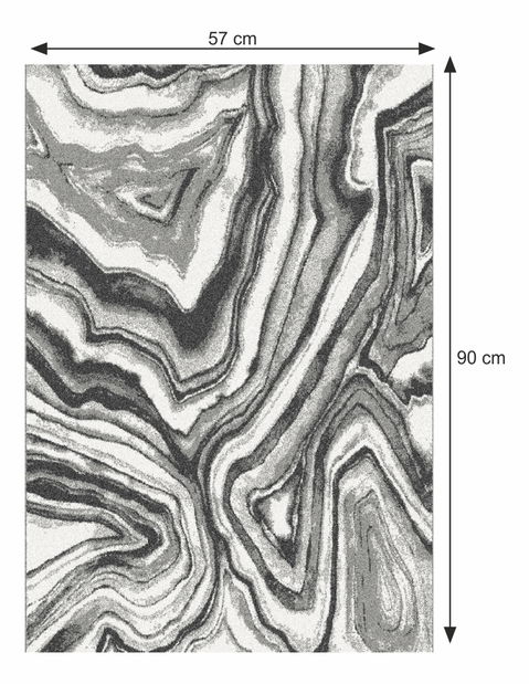 Koberec Siner 1 (biela + čierna)