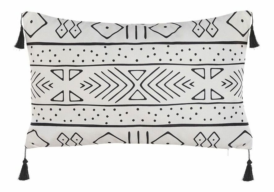 Sada 2 ozdobných vankúšov 30 x 50 cm Schel (biela)