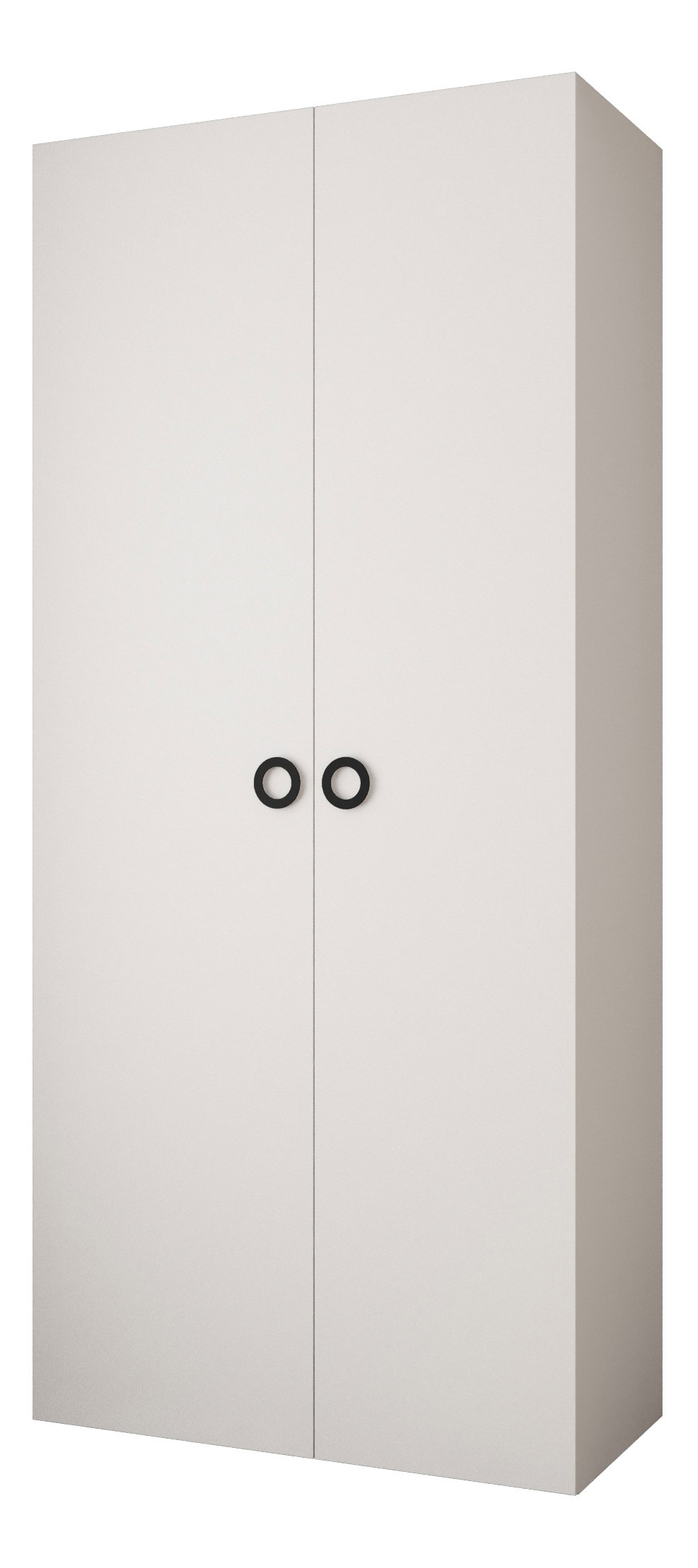 Dulap de haine 110 cm Carmela 40-1 (alb + Negru)