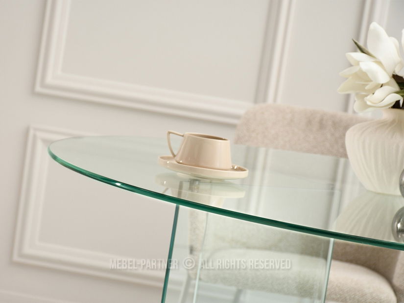 Blagovaonski stol Abunda (prozirno staklo)