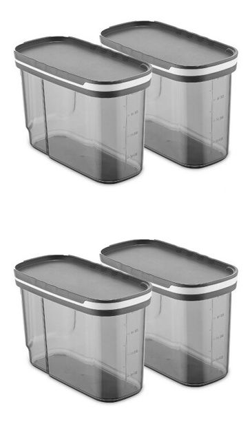 Set recipiente alimente (4 buc.) Berto 04 (antracit)