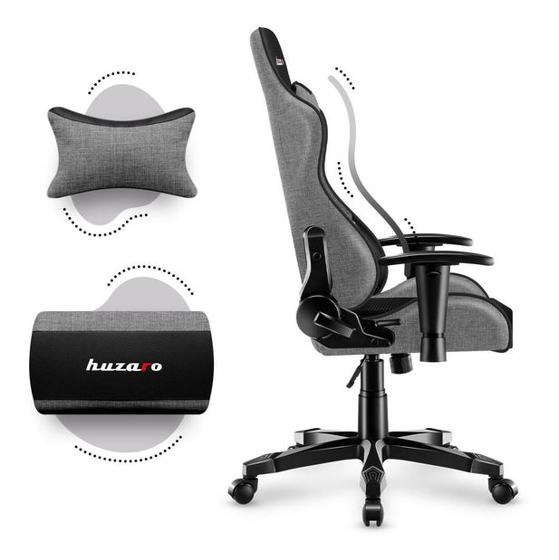 Scaun gaming pentru copii Rover 6 (negru + gri)