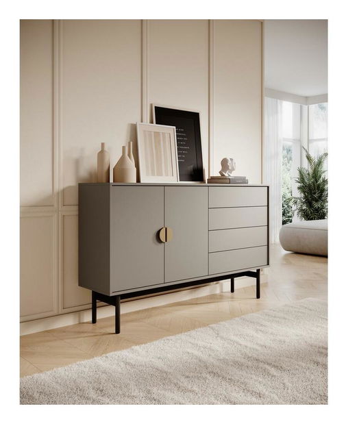 Comodă Stellia S5 (cappuccino + negru)