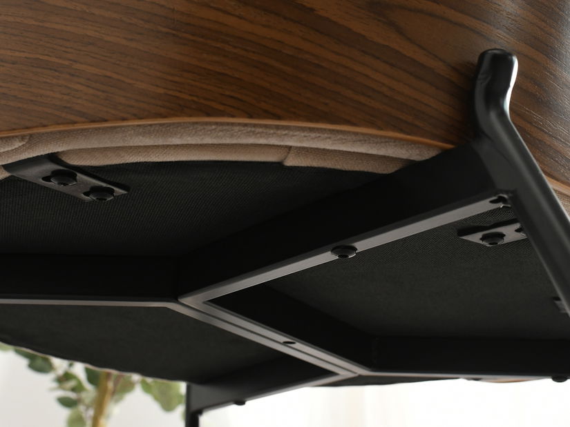 Dizajnové kreslo Antienos (béžová + čierna)