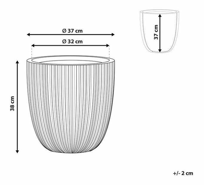 Kvetináč 38 cm Chos (béžová)