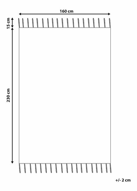 Tepih 160 x 230 cm Tabi (bijela)