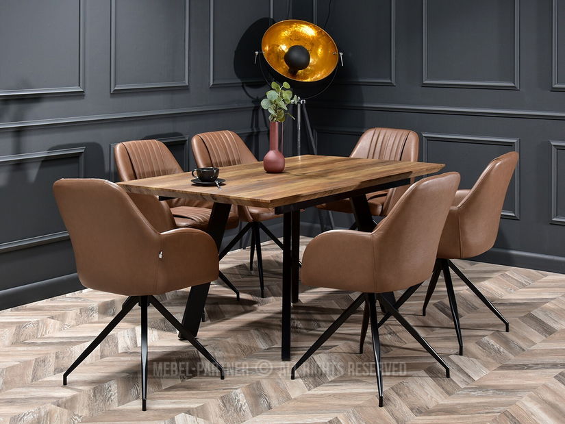 Scaun Cruz (maro + negru)