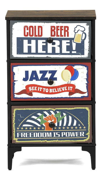 Comodă Alharacas 3 (negru)