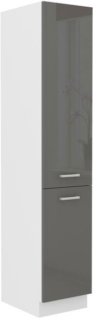 Horná kuchynská skrinka Saria 40 DK-202 2F (biela + lesk sivý)