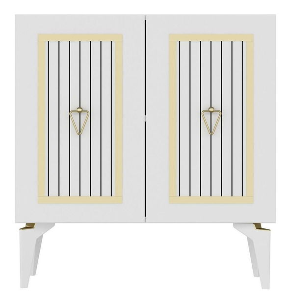 Skrinka Lideke 3 (biela + zlatá) 