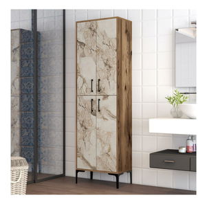 Policová skriňa Berina 1 (orech + biela)